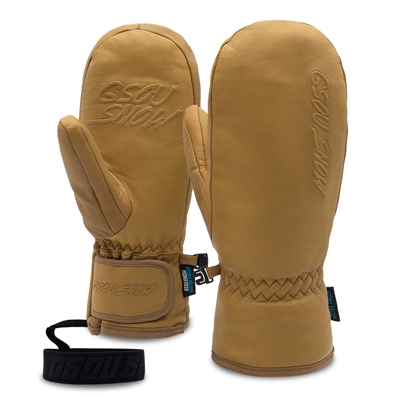 Men's Gsou Snow AllMountain Leather Snowboard Mittens Snowverb