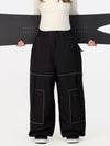Women's Nightline Park Rider Reflective Trim Cargo Pockets Baggy Snow Pants