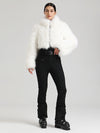 Women's Gsou Snow Glacier Vogue Faux Fluffy Fur Top Ski Jumpsuit