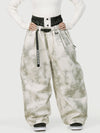 Women's Urban Vibe Workwear-Inspired Rivet-Trim Wide Fit OG Baggy Snow Pants