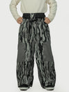 Men's Wild Motion Multi Pocket Reflective Colorblock Super Baggy Snow Pants