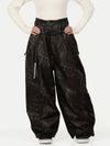 Women's Urban Vibe Workwear-Inspired Rivet-Trim Wide Fit OG Baggy Snow Pants