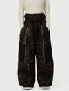 Women's Wild Motion Multi Pocket Reflective Colorblock Super Baggy Snow Pants