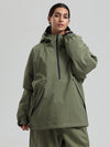 Women's Gsou Snow Durable Urban Vibe Pullover Anorak Snowboard Jacket