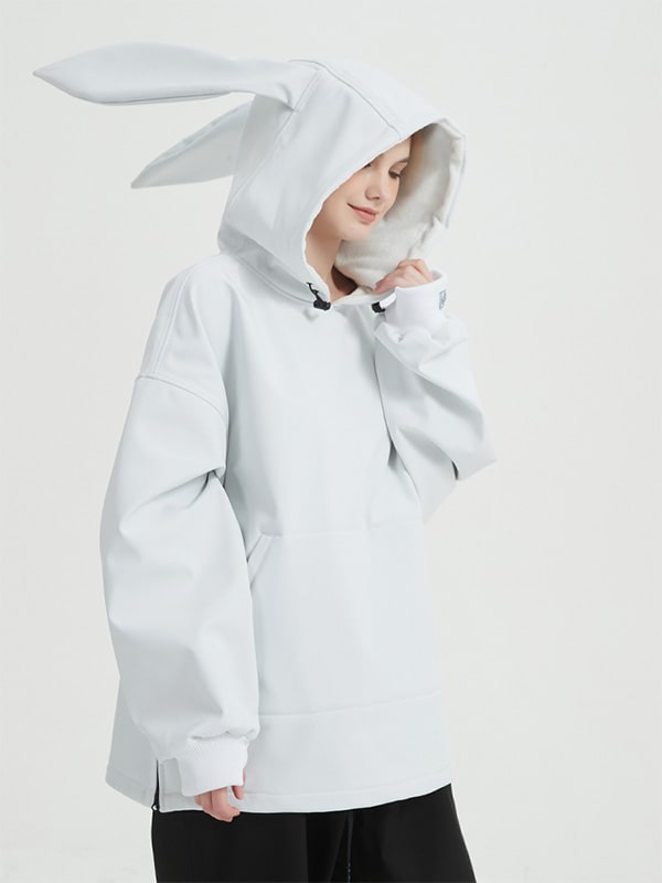 Ski Wear Outdoor Adorable Bunny Ears Warm Hoodie -Unisex main image 0