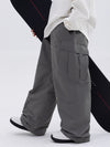 Men's Double Knee Mountain Freestyle Baggy Camo Snow Pants
