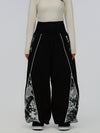 Women's Hyper Flux Color Graffiti Panel Reflective Line Jogger Baggy Snow Pants