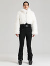 Women's Gsou Snow Glacier Vogue Faux Fluffy Fur Top Ski Jumpsuit