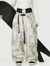 Women's Urban Vibe Workwear-Inspired Rivet-Trim Wide Fit OG Baggy Snow Pants