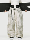 Women's Urban Vibe Workwear-Inspired Rivet-Trim Wide Fit OG Baggy Snow Pants