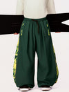 Men's Hyper Flux Side Zip Graffiti Panel Extra Baggy Freestyle Snow Pants