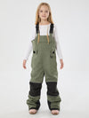 Girls Mountain Trek Light Reflective Knee Guard Waterproof Insulated Snow Bib Pants