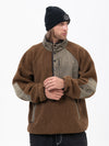 Men's Mountain-Ready Faux Sherpa Adventure Pullover Warm Fleece Sweater