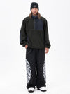 Men's Mountain-Ready Faux Sherpa Fleece Pullover & Swaggy Reflective Cargo Snow Pants