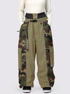 Women's Wild Motion Reflective Colorblock Extra Baggy Snow Pants