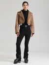Women's Glacier Vogue Ski Jumpsuit & Fleece-Collar Faux-Leather Jacket