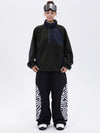 Women's Mountain-Ready Faux Sherpa Fleece Pullover & Swaggy Reflective Cargo Snow Pants