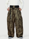 Men's Urban Vibe Workwear-Inspired Rivet-Trim Wide Fit OG Baggy Snow Pants
