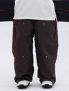 Men's Double Knee Mountain Freestyle Baggy Camo Snow Pants