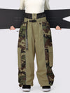 Women's Wild Motion Reflective Colorblock Extra Baggy Snow Pants