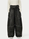 Women's Wild Motion Multi Pocket Reflective Colorblock Super Baggy Snow Pants