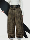 Women's Urban Vibe Workwear-Inspired Rivet-Trim Wide Fit OG Baggy Snow Pants