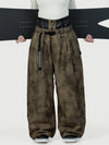 Women's Urban Vibe Workwear-Inspired Rivet-Trim Wide Fit OG Baggy Snow Pants