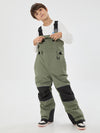Boys Mountain Trek Light Reflective Knee Guard Waterproof Insulated Snow Bib Pants