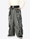 Men's Wild Motion Reflective Colorblock Extra Baggy Snow Pants