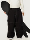 Men's Wild Soul Crew Utility Cargo Snow Pants – Heavy Stitch Baggy Fit