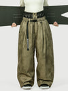 Women's Urban Vibe Workwear-Inspired Rivet-Trim Wide Fit OG Baggy Snow Pants