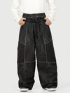 Men's Wild Motion Multi Pocket Reflective Colorblock Super Baggy Snow Pants