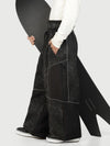 Men's Wild Motion Multi Pocket Reflective Colorblock Super Baggy Snow Pants