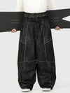 Men's Wild Motion Multi Pocket Reflective Colorblock Super Baggy Snow Pants