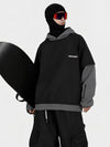 Men's Park Rider Freestyle Snow Hoodie – 2-in-1 Layered Style with Contrast Sleeves