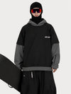Men's Park Rider Freestyle Snow Hoodie – 2-in-1 Layered Style with Contrast Sleeves