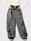 Women's Wild Motion Reflective Colorblock Extra Baggy Snow Pants