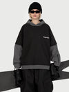 Women's Park Rider Freestyle Snow Hoodie – 2-in-1 Layered Style with Contrast Sleeves