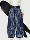 Women's Wild Motion Multi Pocket Reflective Colorblock Super Baggy Snow Pants