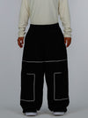 Men's Nightline Park Rider Reflective Trim Cargo Pockets Baggy Snow Pants