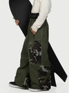 Men's Wild Motion Multi Pocket Reflective Colorblock Super Baggy Snow Pants