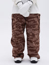 Women's Double Knee Mountain Freestyle Baggy Camo Snow Pants