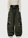 Women's Wild Motion Multi Pocket Reflective Colorblock Super Baggy Snow Pants
