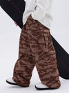 Men's Double Knee Mountain Freestyle Baggy Camo Snow Pants