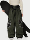 Women's Wild Motion Multi Pocket Reflective Colorblock Super Baggy Snow Pants