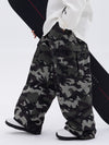 Men's Double Knee Mountain Freestyle Baggy Camo Snow Pants