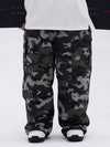 Men's Double Knee Mountain Freestyle Baggy Camo Snow Pants