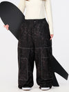 Women's Nightline Park Rider Reflective Trim Cargo Pockets Baggy Snow Pants