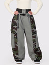 Women's Wild Motion Reflective Colorblock Extra Baggy Snow Pants