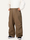Men's Raw Utility Rivet Workwear Denim Snow Pants – Double Back Pocket Oversized Fit